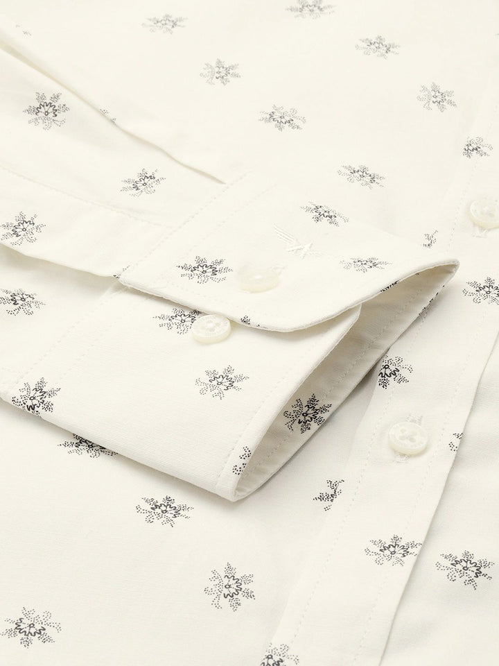 Park Avenue Slim Fit Floral Printed Formal Shirt