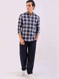 The Indian Garage Co Men Regular Fit Checked Casual Shirt