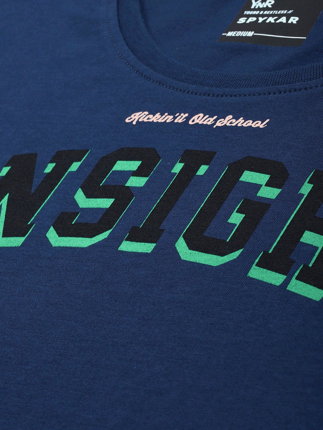 SPYKAR Typography Printed Slim Fit T-shirt