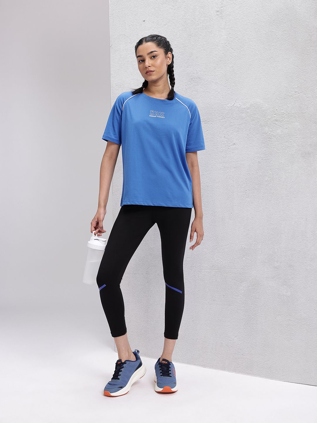 HRX by Hrithik Roshan Brand Logo Print Training T-shirt