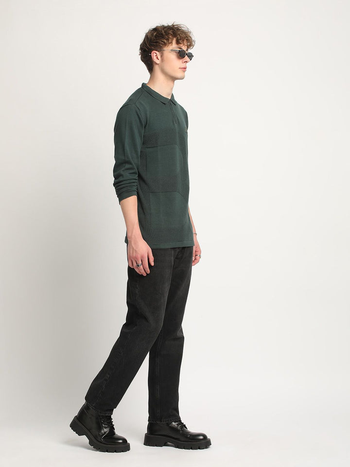 THE BEAR HOUSE Polo Collar Slim Fit Pure Cotton T-shirt