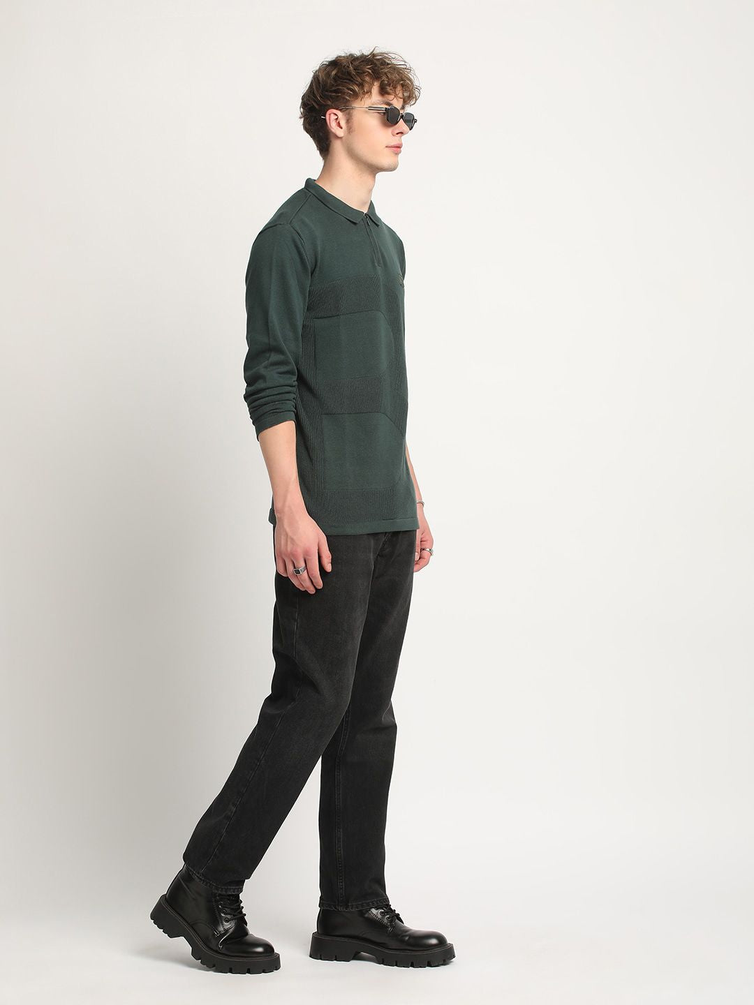 THE BEAR HOUSE Polo Collar Slim Fit Pure Cotton T-shirt