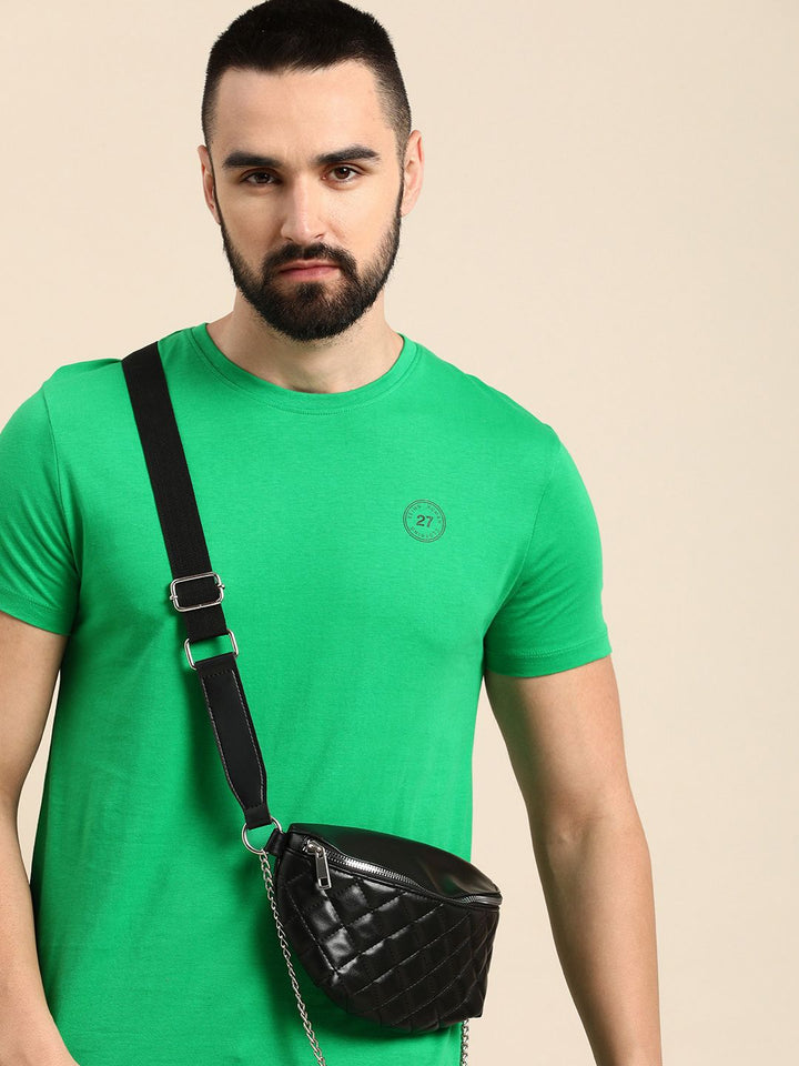 Being Human Solid Round Neck Pure Cotton T-shirt