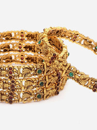 Set PANASH 4 24 CT Bersalut Emas AD Gelang Boleh Laras Bertampal Batu