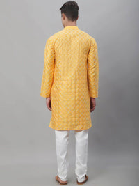 SOJANYA Geometric Embroidered Regular Kurta With Churidar