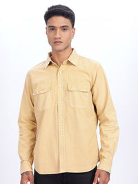 Eszett Long Sleeves Spread Collar Opaque Pure Cotton Regular Fit Casual Shirt