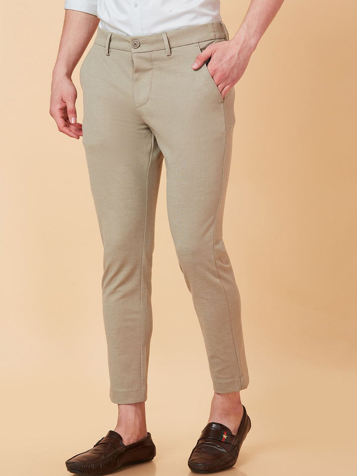 Being Human Men Mid Rise Easy Wash Cotton Chino Trousers