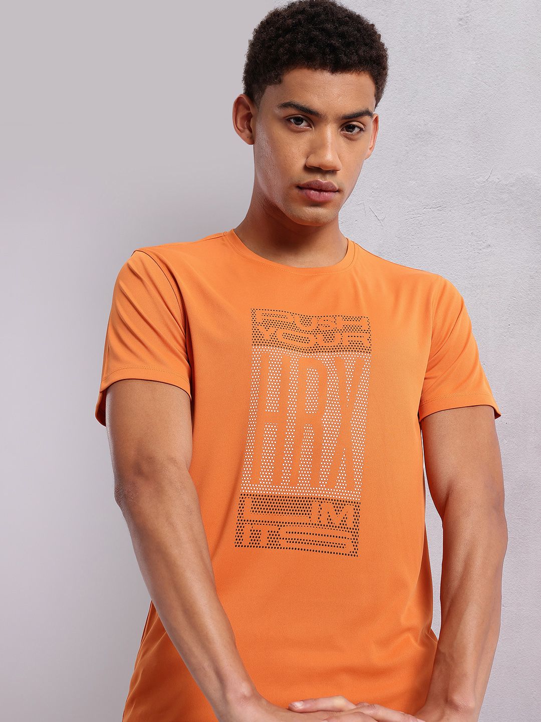 HRX by Hrithik Roshan Brand Logo Printed Training T-shirt
