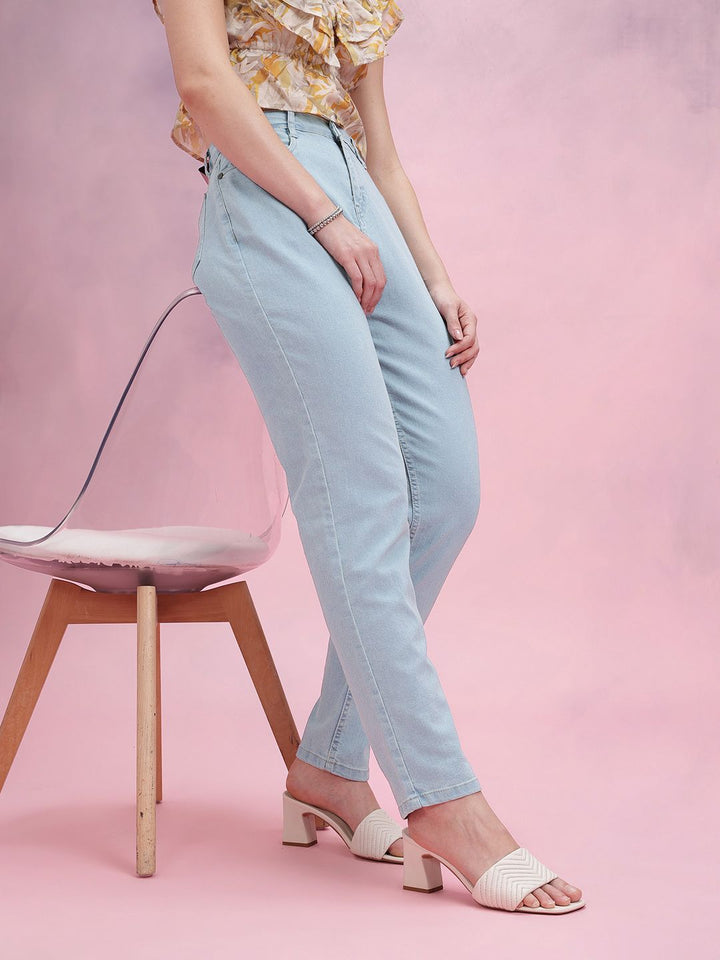 DressBerry Women Mid-Rise Stretchable Mom Fit Jeans