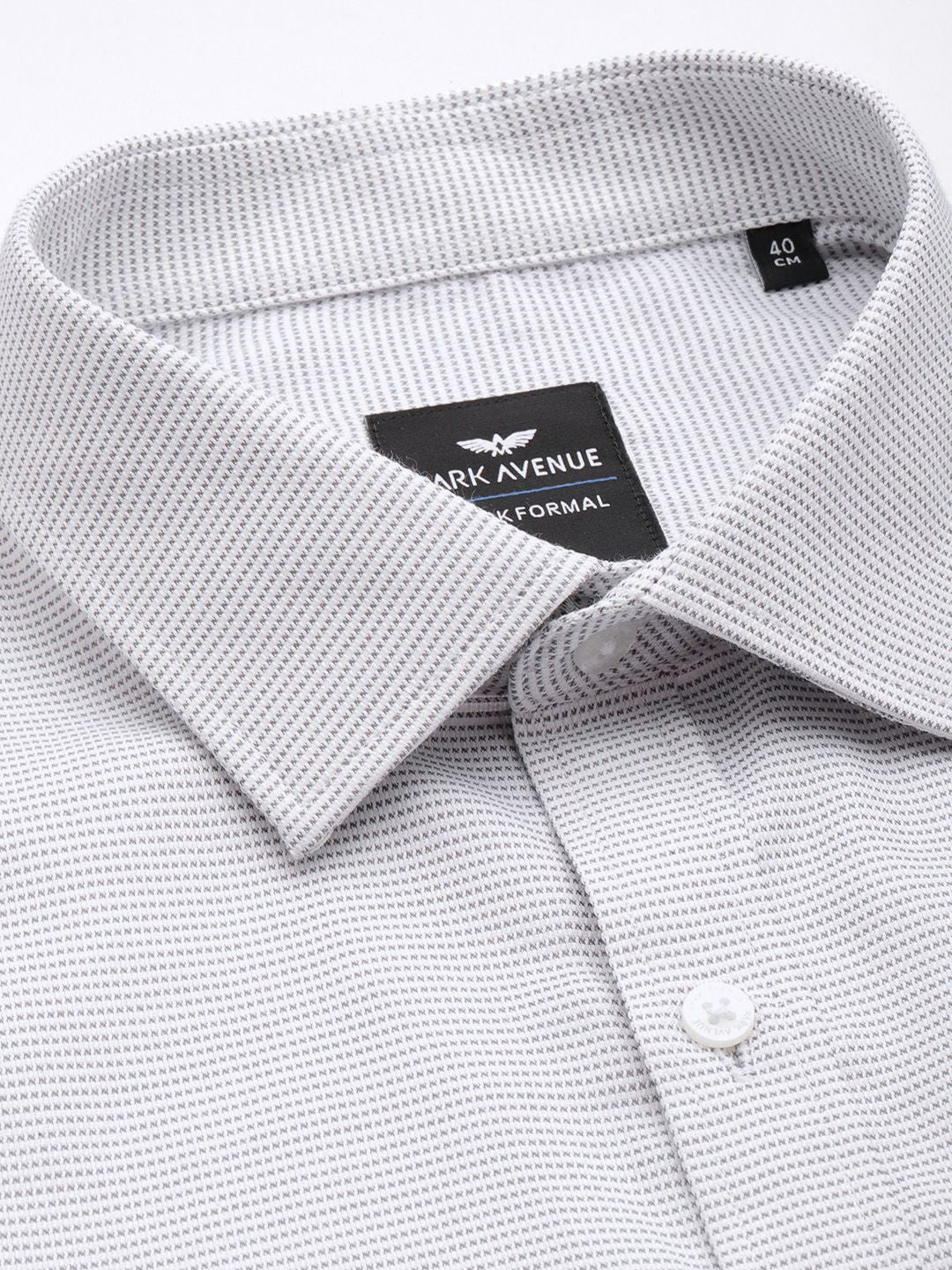 Park Avenue Slim Fit Self Design Textured Opaque Formal Shirt