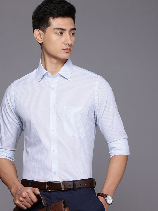 Raymond Slim Fit berjalur baju formal kapas tulen