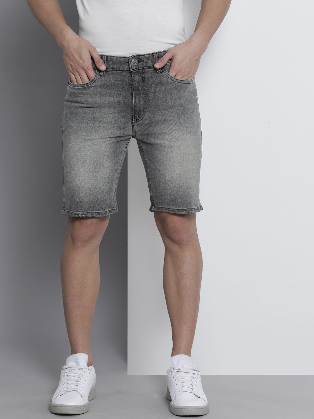 Seluar pendek denim Garage CO Lelaki Grey Grey