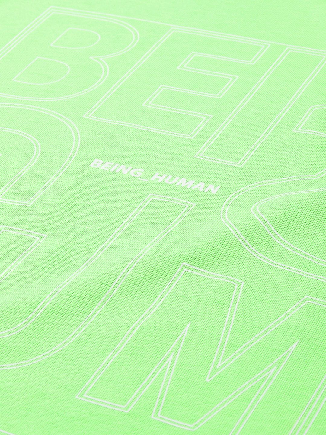 Being Human Brand Logo Printed Pure Cotton Slim Fit T-shirt