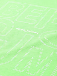 Being Human Brand Logo Printed Pure Cotton Slim Fit T-shirt