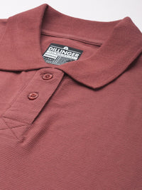 DILLINGER Womens Honeycomb Structure Oversized Polo T-shirt