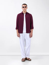 The Indian Garage Co Men Regular Fit Textured Resort Wear Shirt