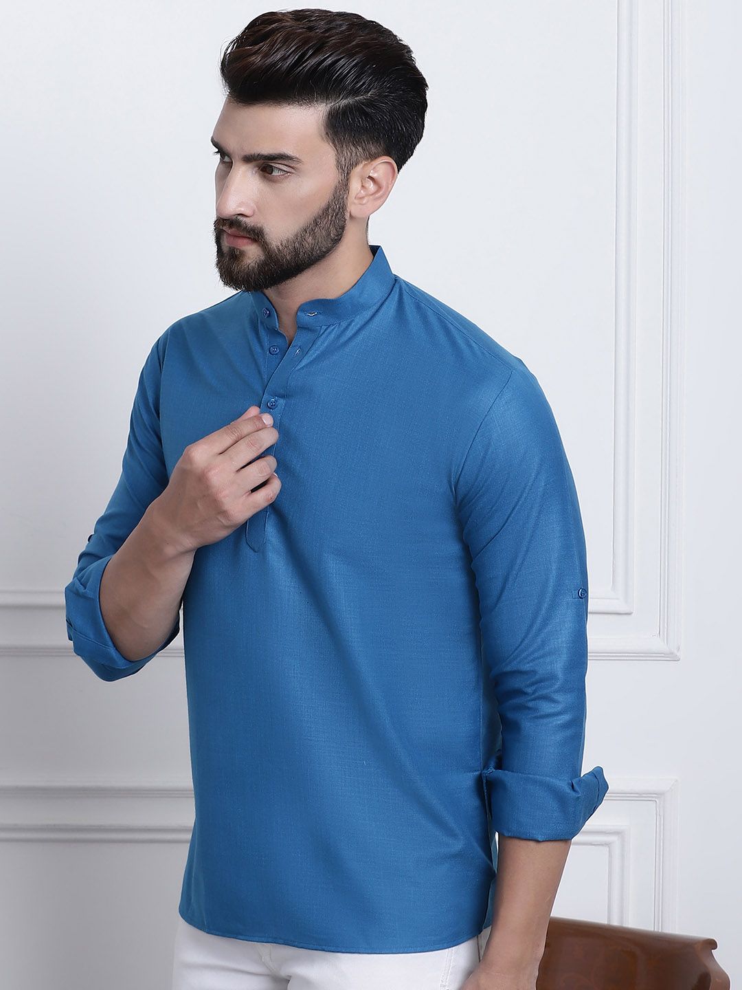 Anug by SOJANYA Men Blue Kurta