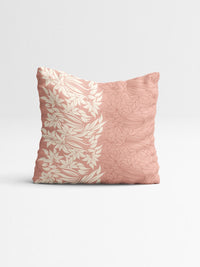 STITCHNEST Teal & Peach-Coloured Set of 2 Floral Square Cushion Covers