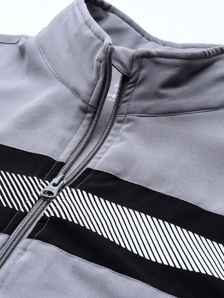 HRX by Hrithik Roshan Striped Rapid-Dry Running Tracksuit