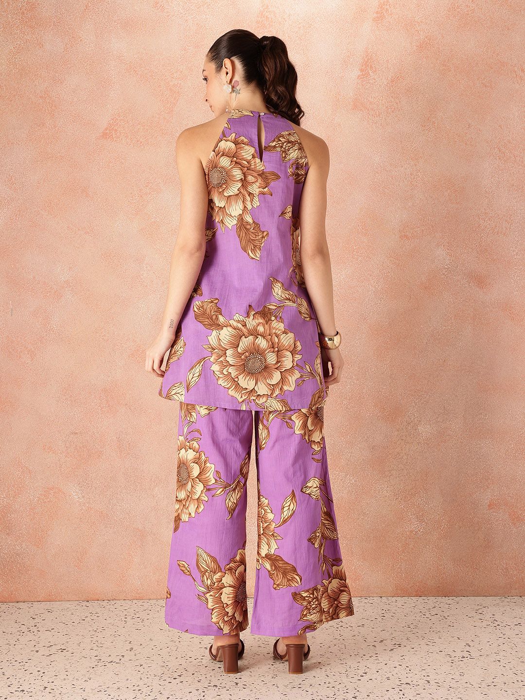 all about you Floral Print Pure Cotton Tunic with Palazzos