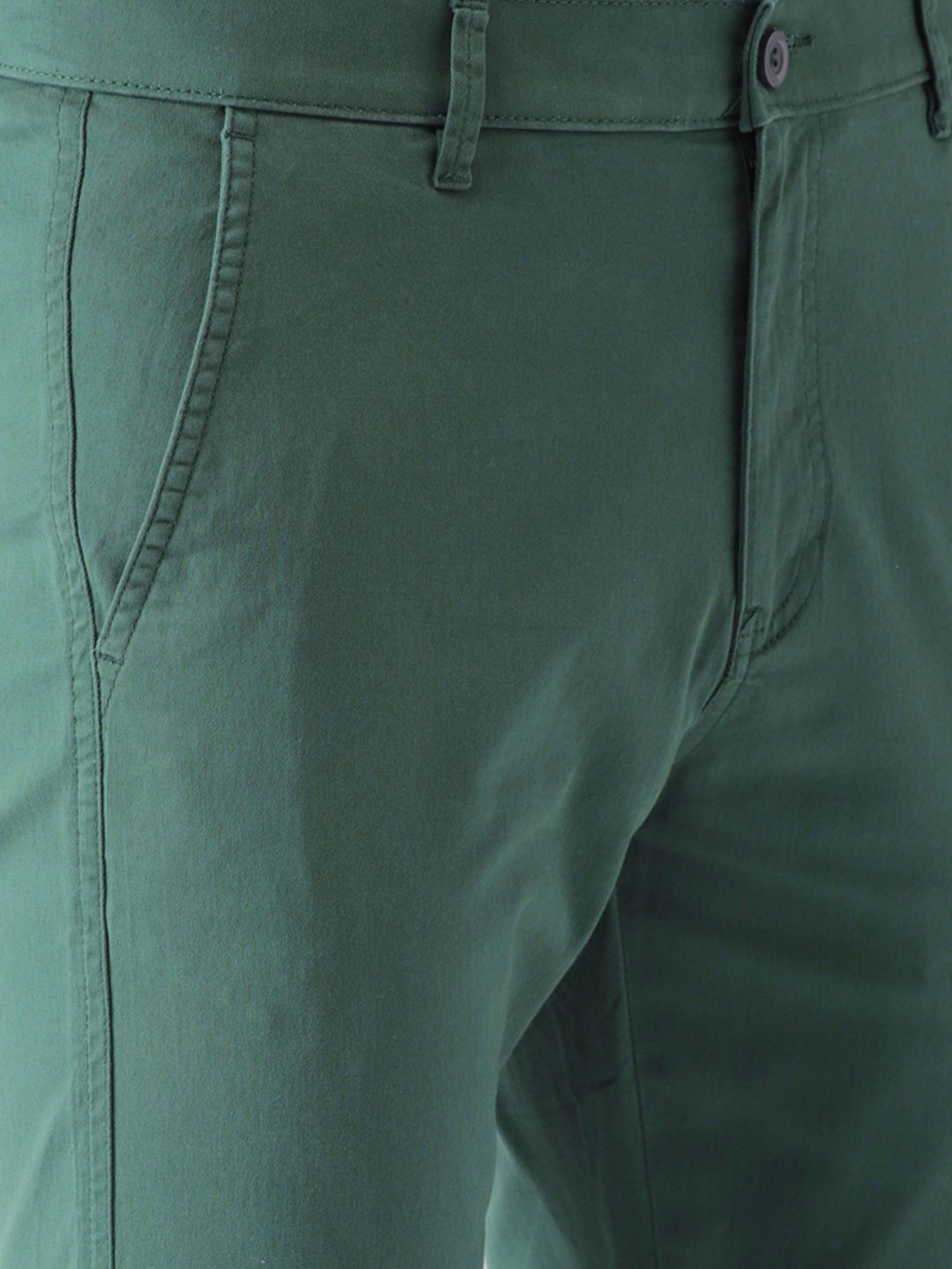 HIGHLANDER Men Teal Green Slim Fit Solid Chinos