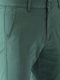 HIGHLANDER Men Teal Green Slim Fit Solid Chinos