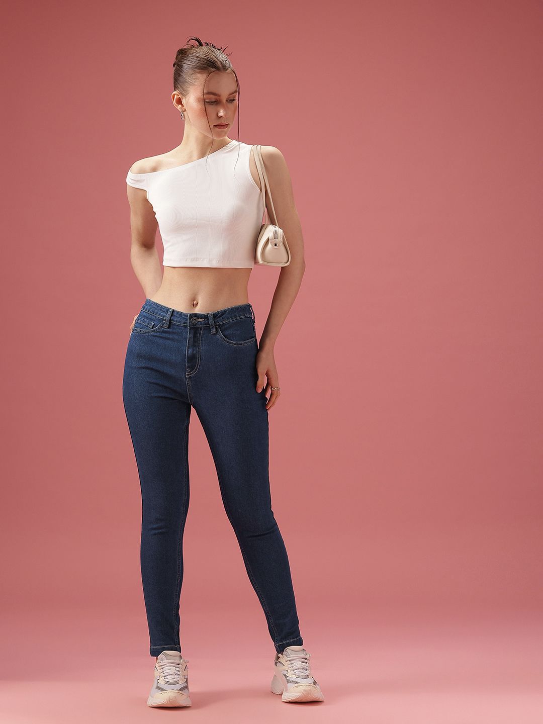 DressBerry Women Skinny Fit High-Rise Light Fade Stretchable Jeans