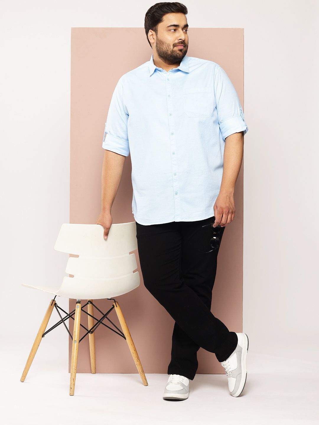 Thomas Scott Men Plus Size Premium Pure Cotton Casual Shirt