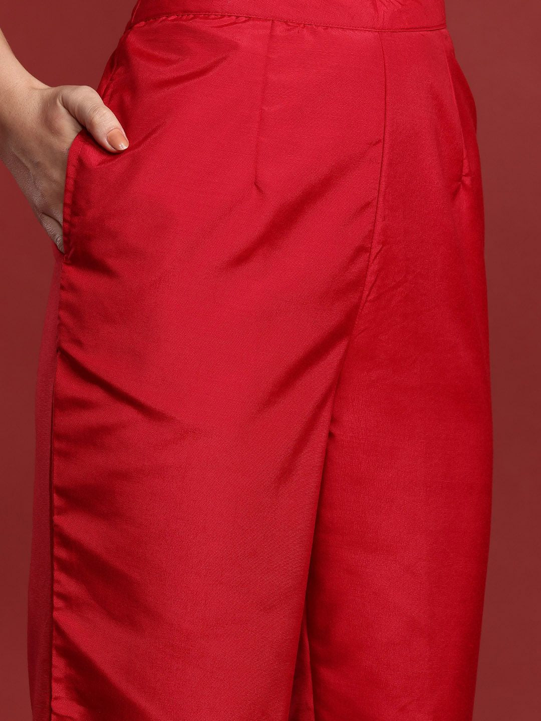 Indo Era Ethnic Motifs Embroidered Empire Kurta with Trousers & Dupatta