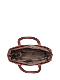 ZOUK Printed Structured Jute Laptop Shoulder Bag