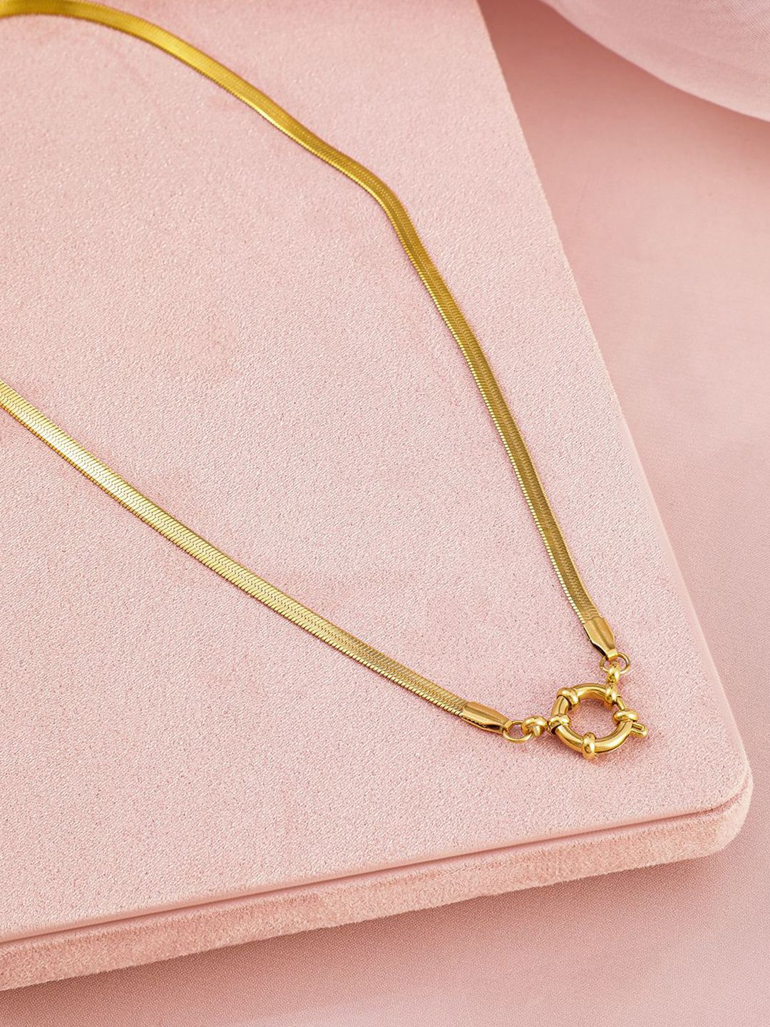 Rubans 18k Kalung Rantai Demi-Fine-Fine Free-Free Gold