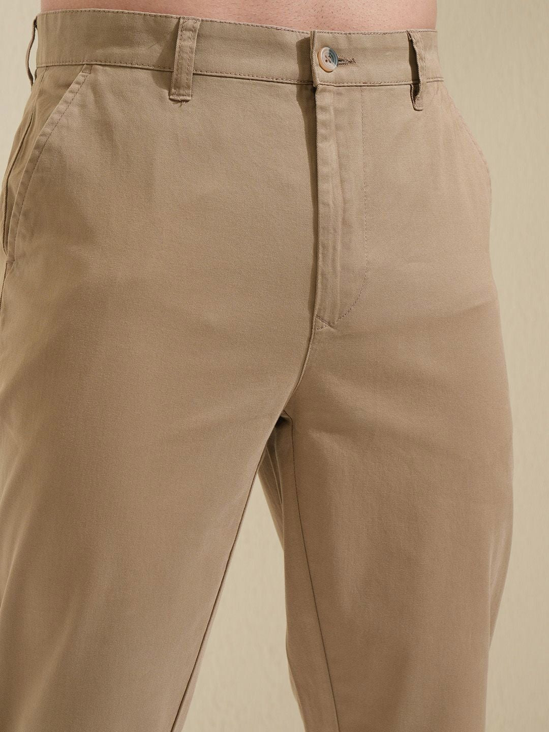 HIGHLANDER Men Soft Feel Twill Chino Trousers