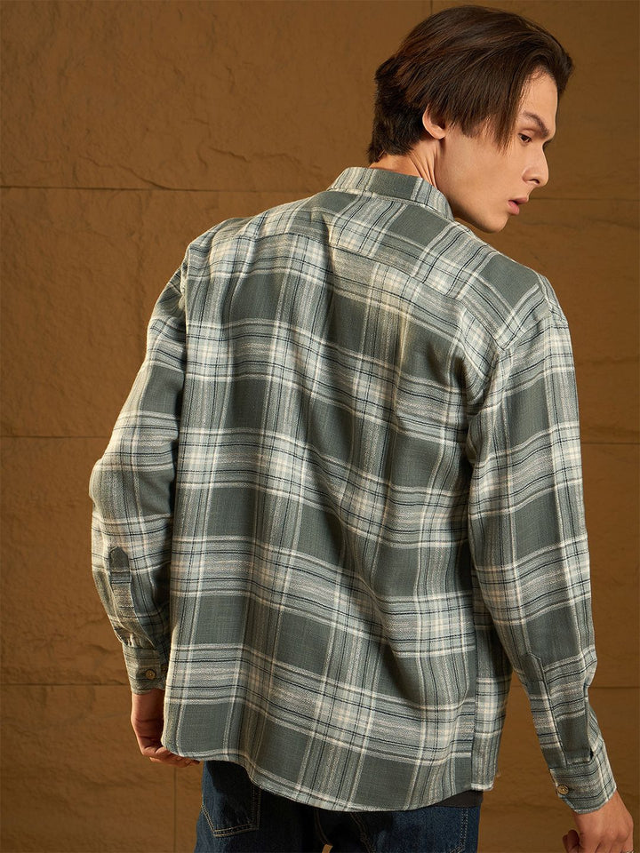 DENNISON Drop Shoulder Oversized Checked Shirt