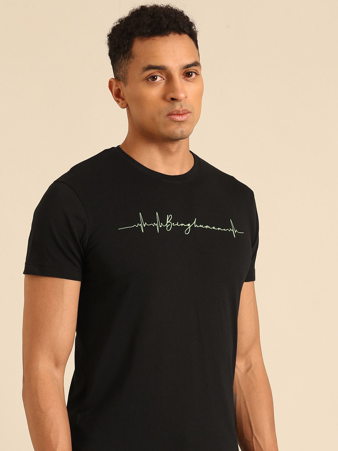 Being Human Pure Cotton T-shirt with Minimal Print