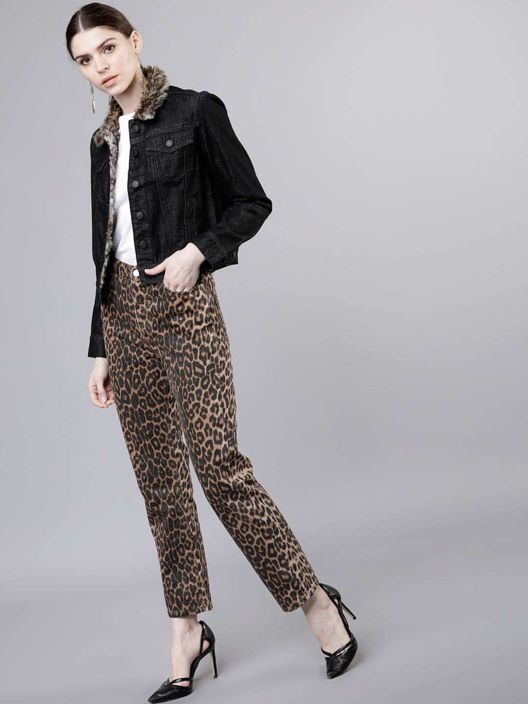 Tokyo Talkies Women Black Solid Denim Jacket