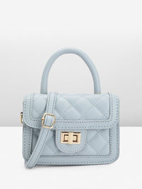 DressBerry Quilted Structured Satchel Bag
