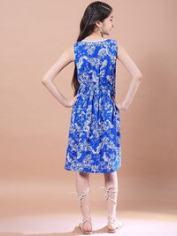 pspeaches Girls Floral Print V-Neck Long Sleeves A-Line Midi Dress With Shrug