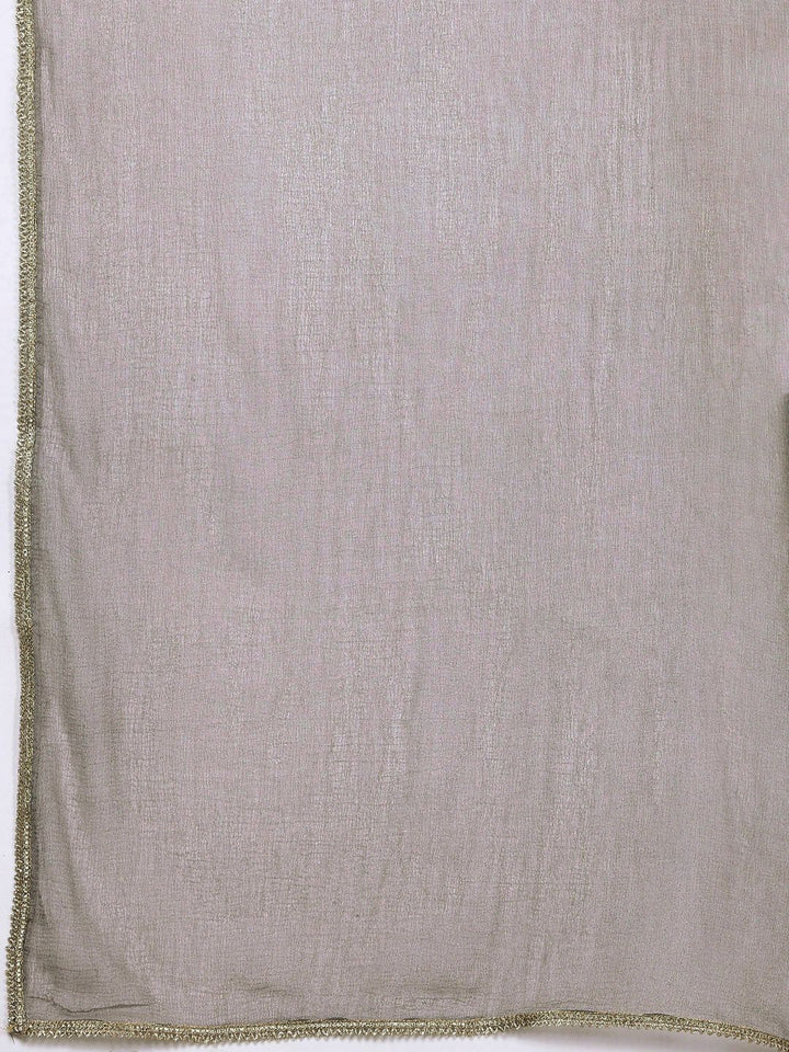 House of Pataudi Yoke Design Thread Work Jashn Kurta and Palazzos with Dupatta