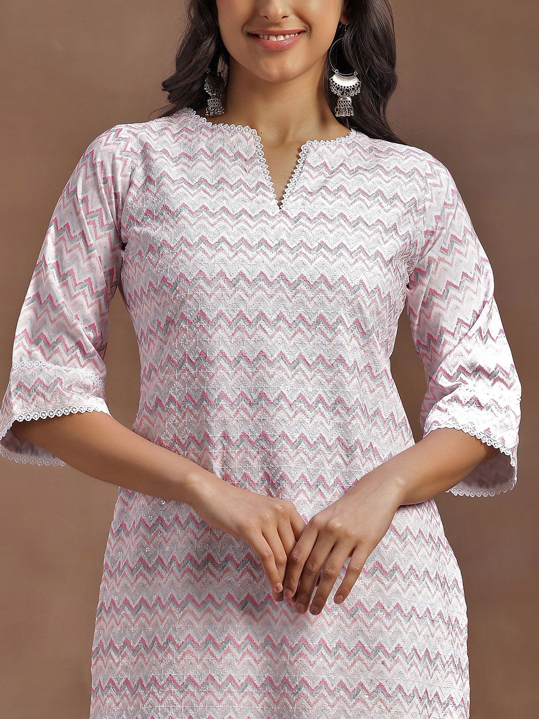 Libas Embroidered Regular Kurta with Palazzos & With Dupatta