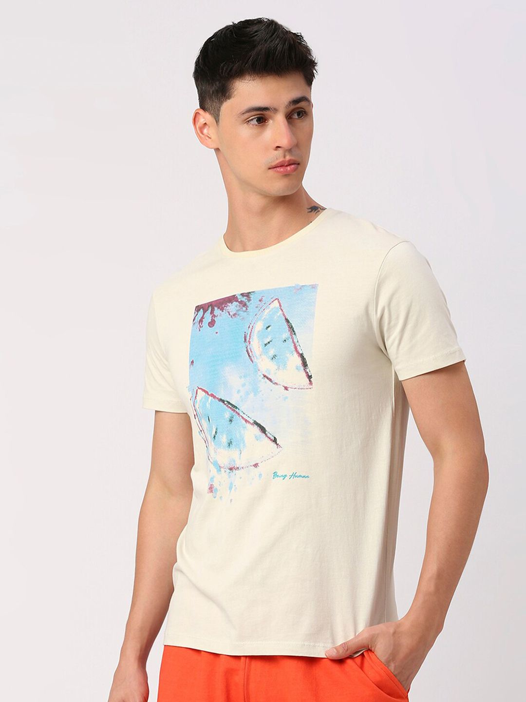 Being Human Graphic Printed Round Neck Short Sleeves T-shirt