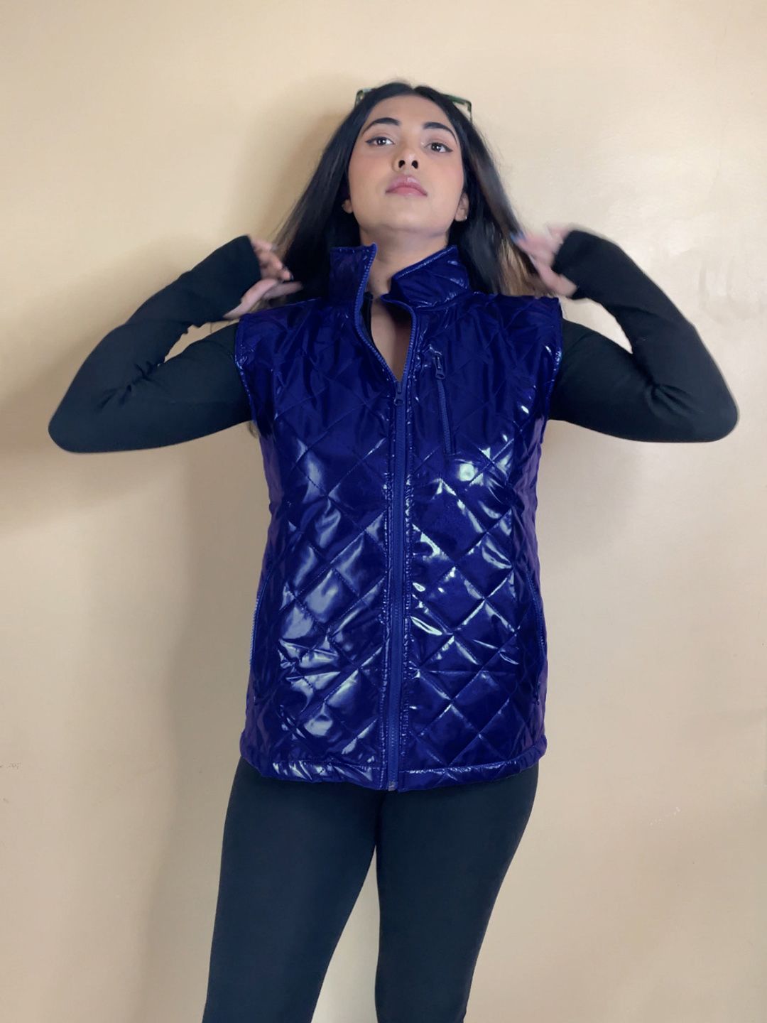 SASSAFRAS Women Blue Quilted Jacket