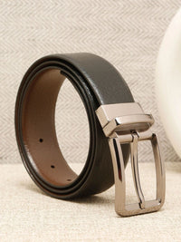 Teakwood Leathers Men Textured Leather Reversible Belt