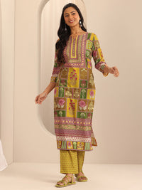 Libas Ethnic Motifs Printed Straight Kurta with Trousers