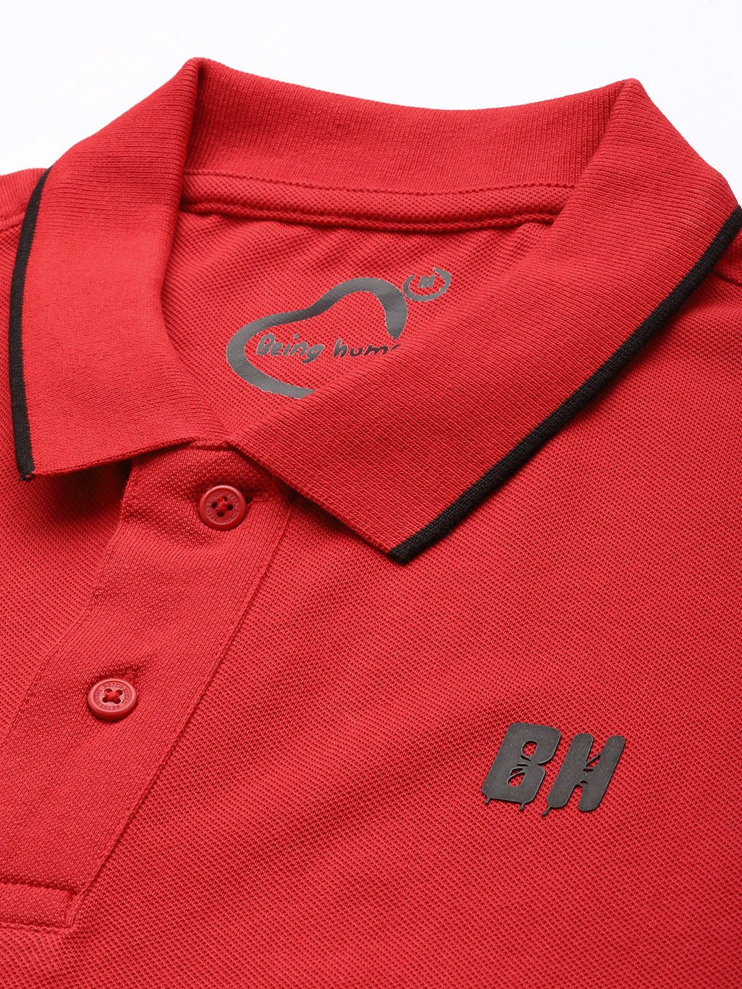 Being Human Polo Collar Pure Cotton T-shirt