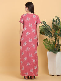 Sweet Dreams Round Neck Printed Maxi Nightdress