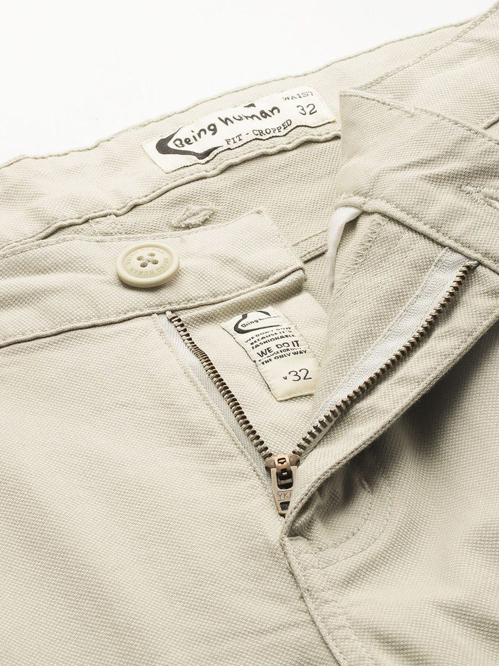 Being Human Men Solid Mid-Rise Regular Fit Chinos