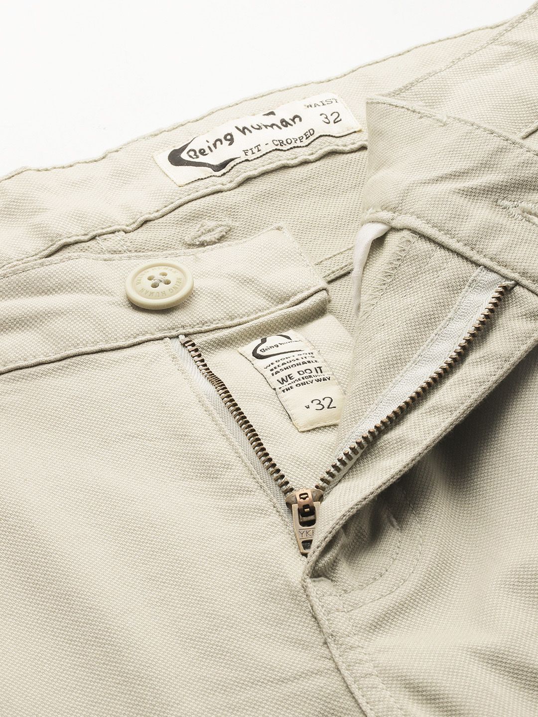Being Human Men Solid Mid-Rise Regular Fit Chinos