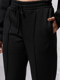 Tokyo Talkies Crop Hooded Sweatshirt with Wide Leg Trousers