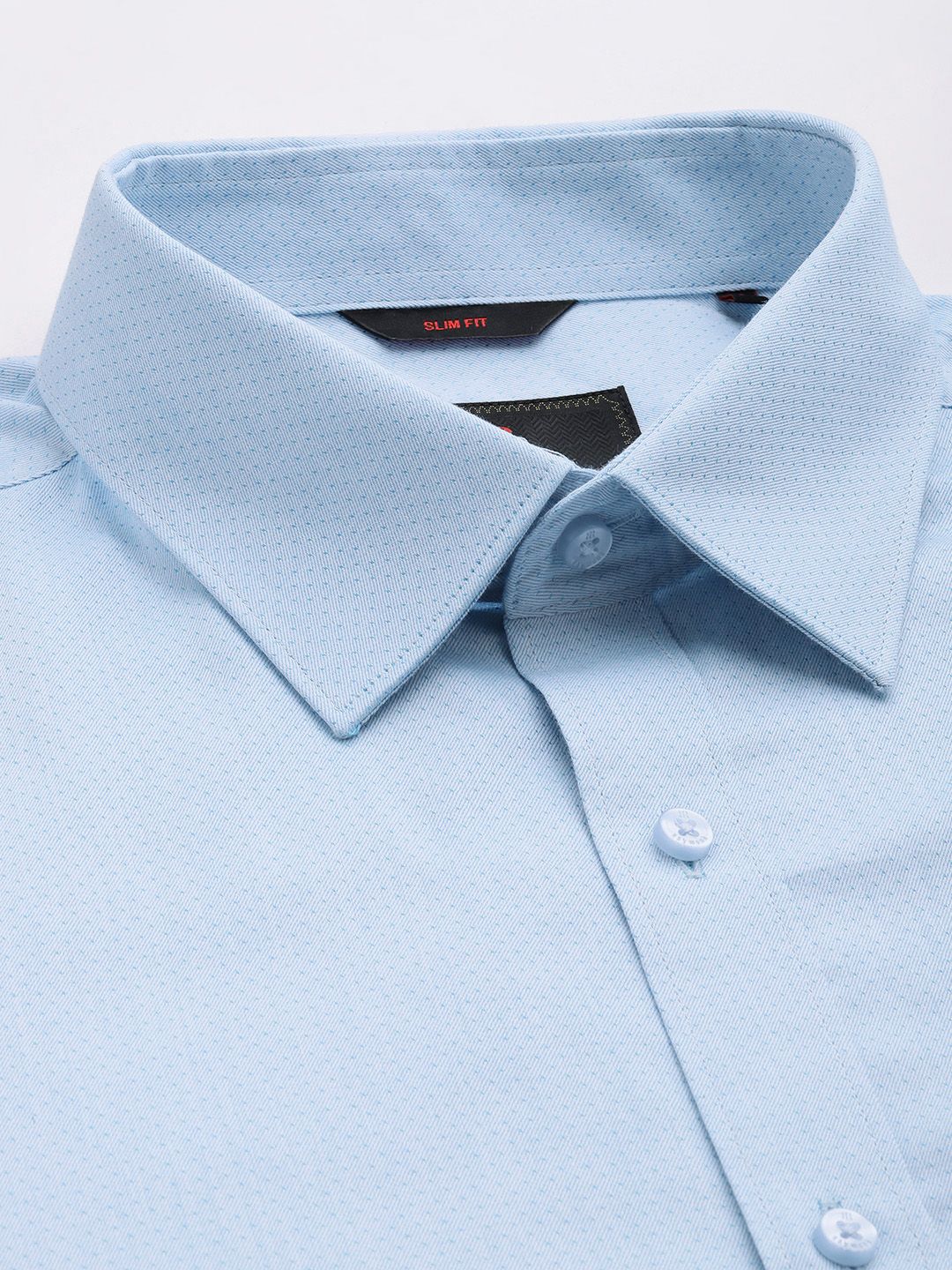 Raymond Self Design Slim Fit Pure Cotton Formal Shirt