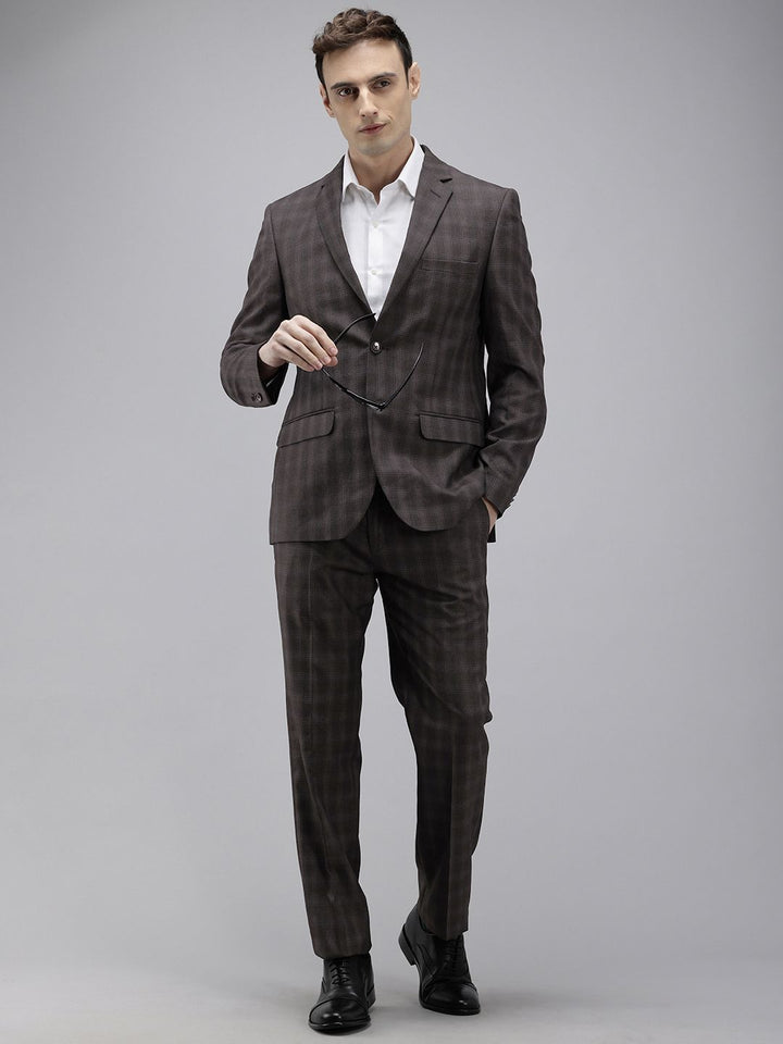 Park Avenue Checked Single Breasted Formal Blazer and Trouser
